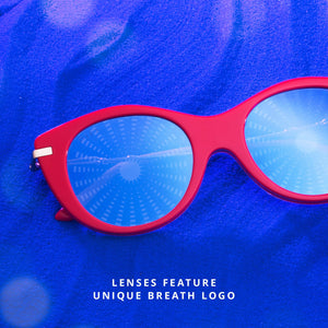 unique goggles DIFF Harry Potter Luna Lovegood Cat Eye Sunglasses for Women UV400 Protection, Luna Pink + Purple Mirror