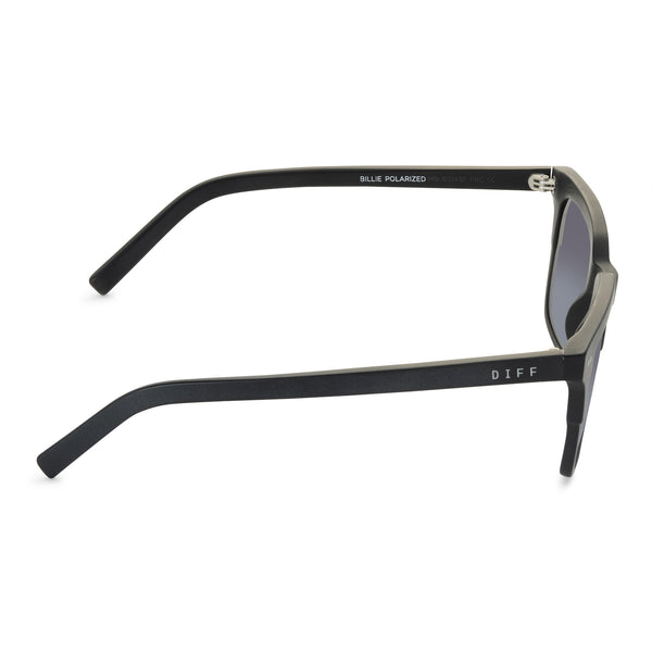 billie - matte black + blue gradient flash + polarized sunglasses 4