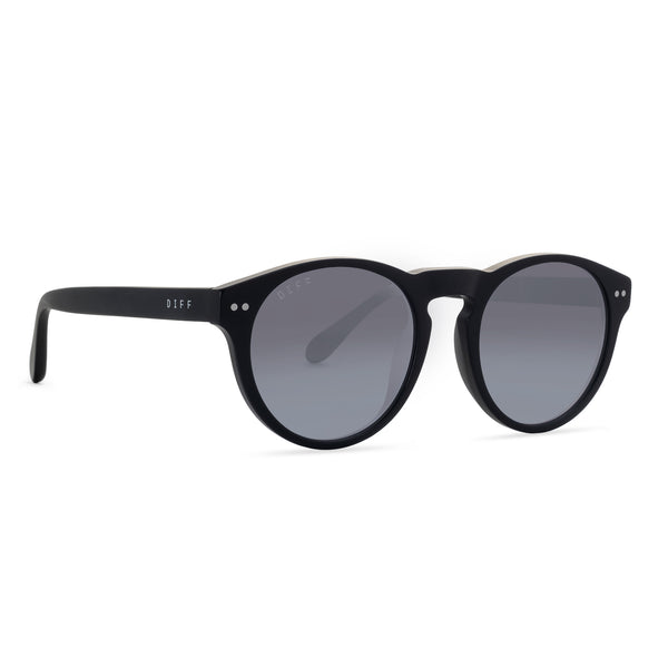 cody - matte black + blue gradient flash + polarized sunglasses 2