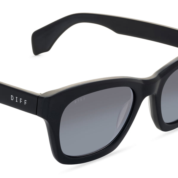 dean - matte black + blue gradient flash + polarized sunglasses 3