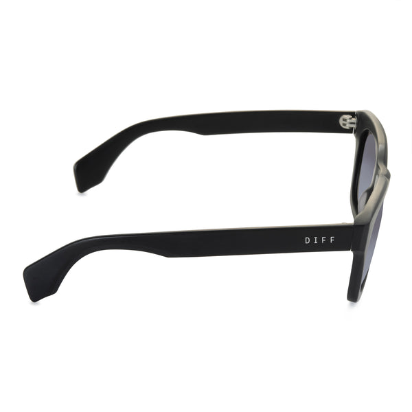 dean - matte black + blue gradient flash + polarized sunglasses 4