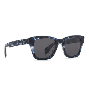 Dean Square DIFF Eyewear | Marble Grey Sunglasses & Polarized | Lenses Midnight