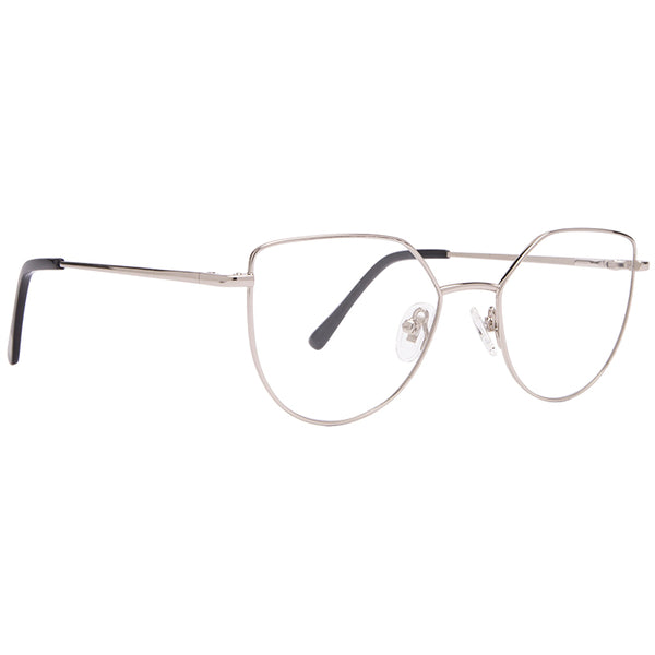 pixie - silver + blue light technology clear glasses 2