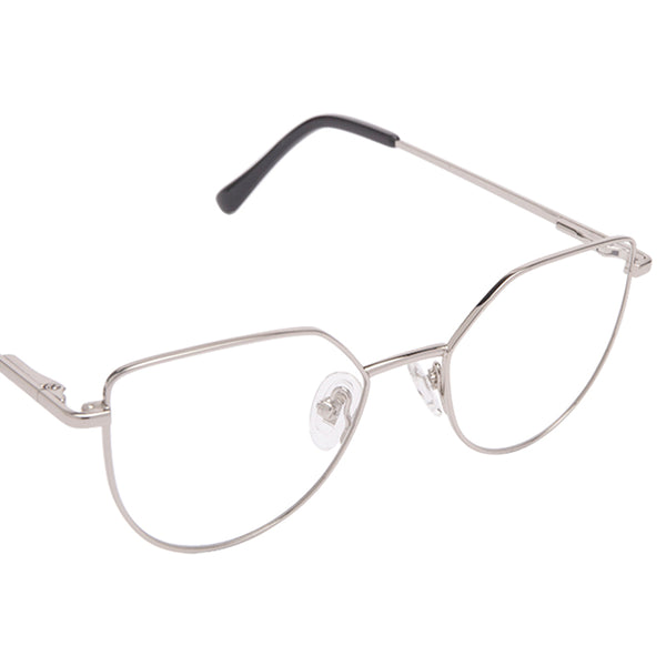 pixie - silver + blue light technology clear glasses 4