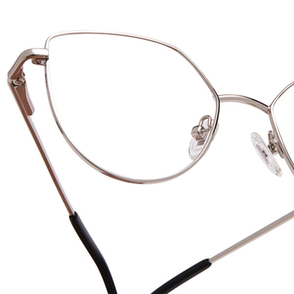 pixie - silver + blue light technology clear glasses 6