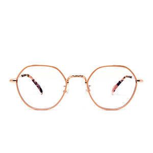 RIDLEY - ROSE GOLD + BLUE LIGHT TECHNOLOGY CLEAR GLASSES