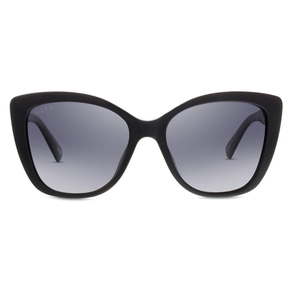 Diff Ruby with Blue Polarized lenses and black frames Ruby Cat Eye Sunglasses | Black Frames & Grey Gradient  main image 3