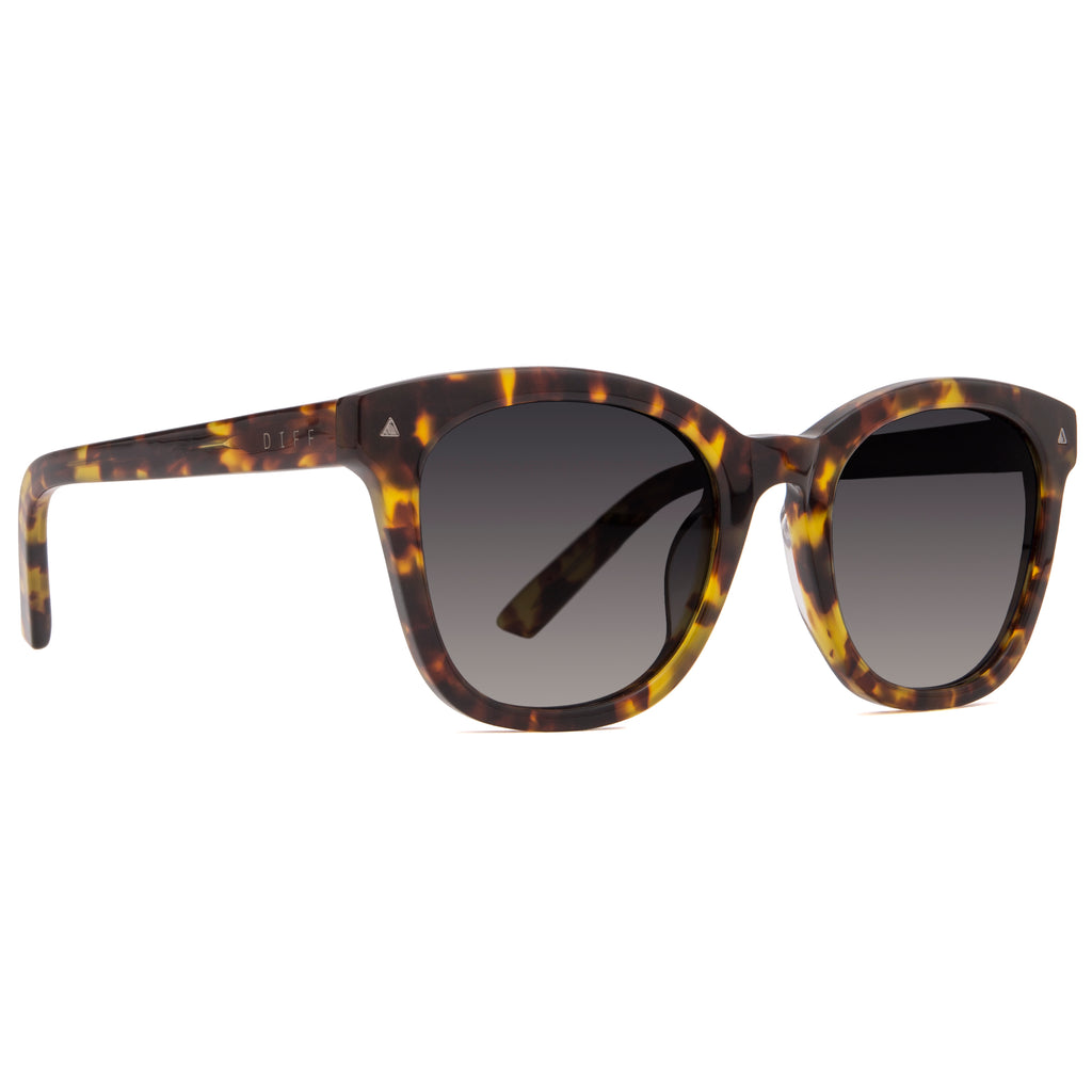Ryder Square Sunglasses l Amber Tortoise Frames & Steel Gradient Lens ...