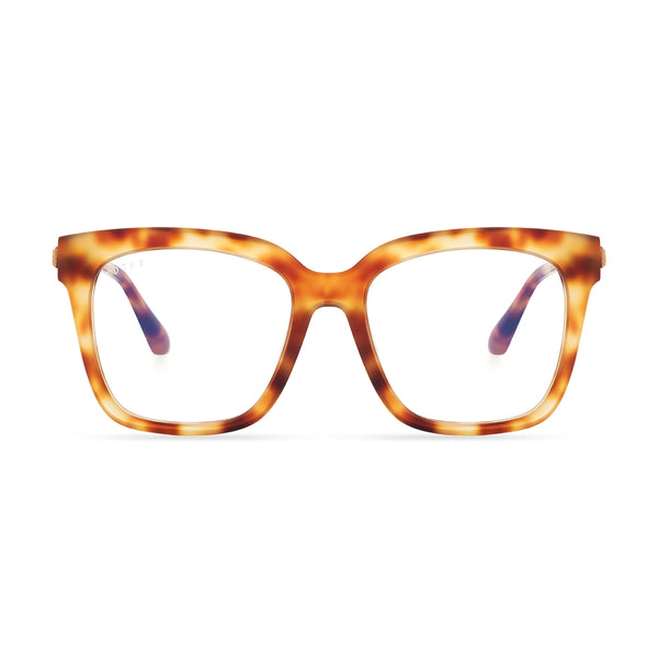Color swatch for BELLA - SOLSTICE TORTOISE + BLUE LIGHT TECHNOLOGY GLASSES -- sold out