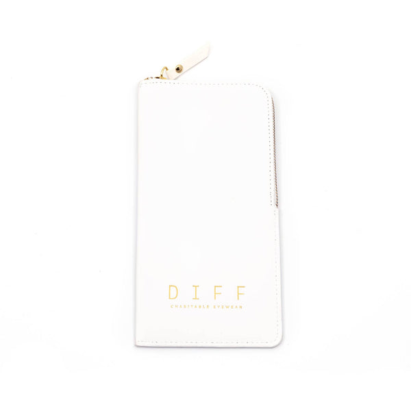soft side zipper case - white