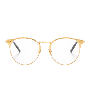 luxury flat bottom gold rimmed clear