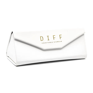 diff eyewear white folding case 