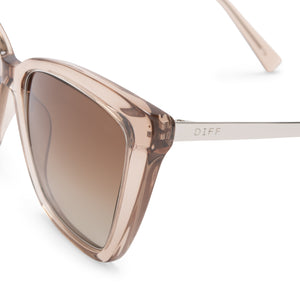 Becky IV Cat Eye Sunglasses | Clear Crystal & Brown Gradient  display picture 3