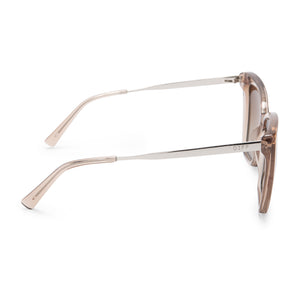 NEW DIFF women\'s becky iv sunglasses in vintage crystal brown gradient Becky IV Cat Eye Sunglasses | Clear Crystal & Brown Gradient  main image 2