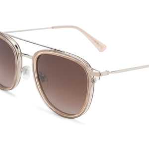 Camden Round Sunglasses Vintage Crystal Brown Gradient