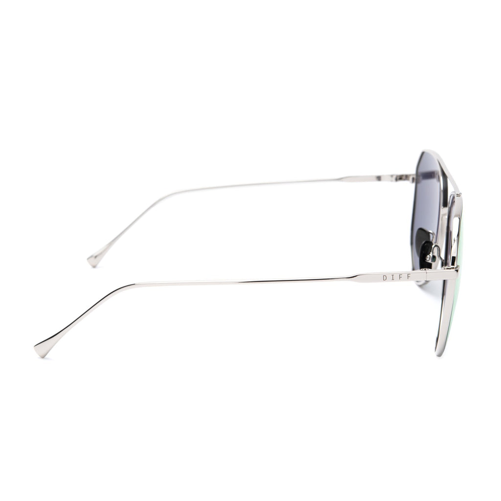 Dash Aviator Sunglasses | Silver & Pink Mirror Polarized Lenses | DIFF ...