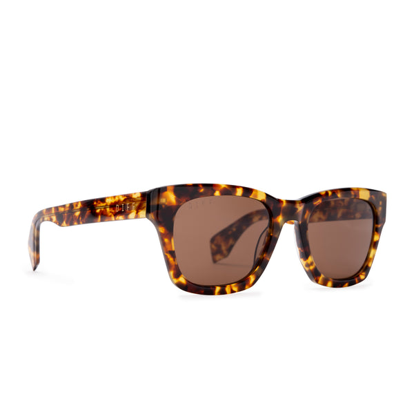 dean - amber tortoise + brown polarized sunglasses 2