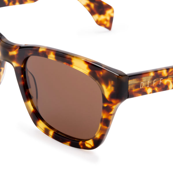 dean - amber tortoise + brown polarized sunglasses 3
