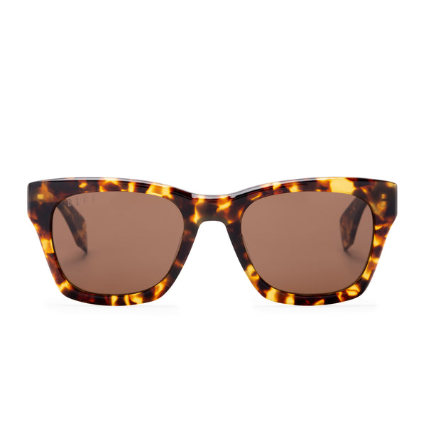 dean - amber tortoise + brown polarized sunglasses