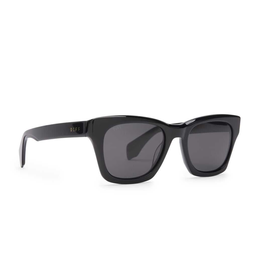 Dean Square Sunglasses | Black & Grey Polarized Lenses | DIFF Eyewear