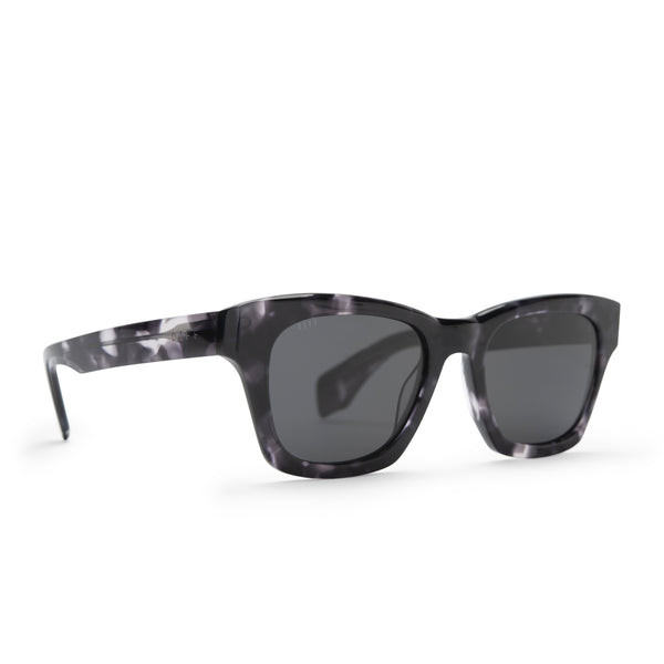 dean - black marble + grey polarized sunglasses 2