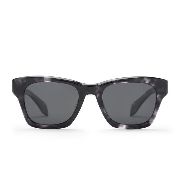 dean - black marble + grey polarized sunglasses
