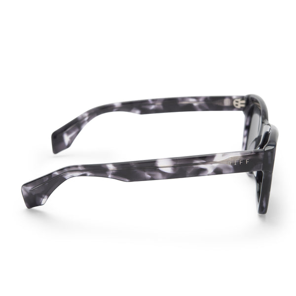 dean - black marble + grey polarized sunglasses 4