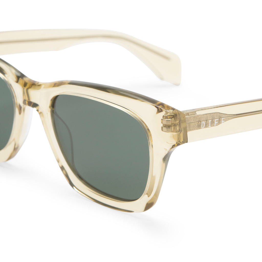 Dean Square Sunglasses Platinum Crystal & G15 Polarized Lenses DIFF