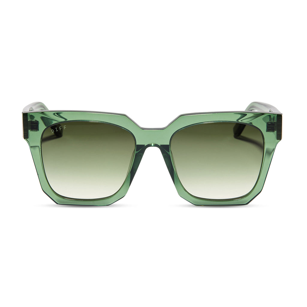 Ariana II Square Sunglasses, Sage Crystal & G15 Gradient