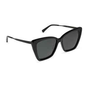 BECKY II - BLACK + DARK SMOKE POLARIZED SUNGLASSES