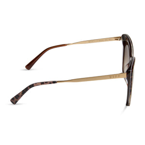 BECKY II - LEOPARD TORTOISE + BROWN GRADIENT SUNGLASSES