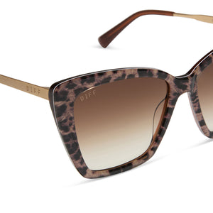 BECKY II - LEOPARD TORTOISE + BROWN GRADIENT SUNGLASSES