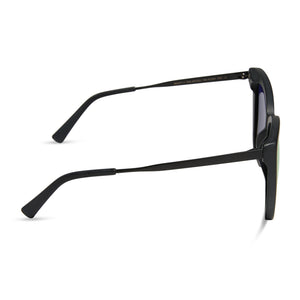 BECKY II - MATTE BLACK + PINK MIRROR POLARIZED SUNGLASSES
