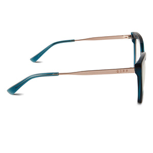 BECKY IV XS - DEEP AQUA + CLEAR GLASSES