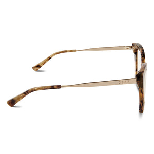 BECKY IV XS - TOASTED COCONUT + CLEAR GLASSES