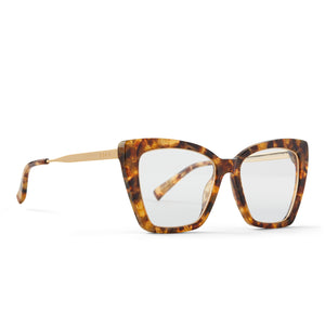 BECKY IV XS - TOASTED COCONUT + CLEAR GLASSES
