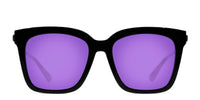 swatch for BELLA - BLACK + PURPLE MIRROR SUNGLASSES