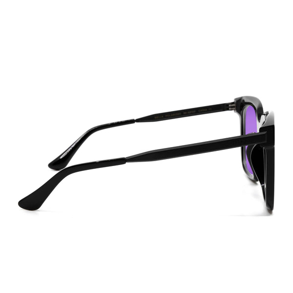 bella - black + purple mirror sunglasses 3