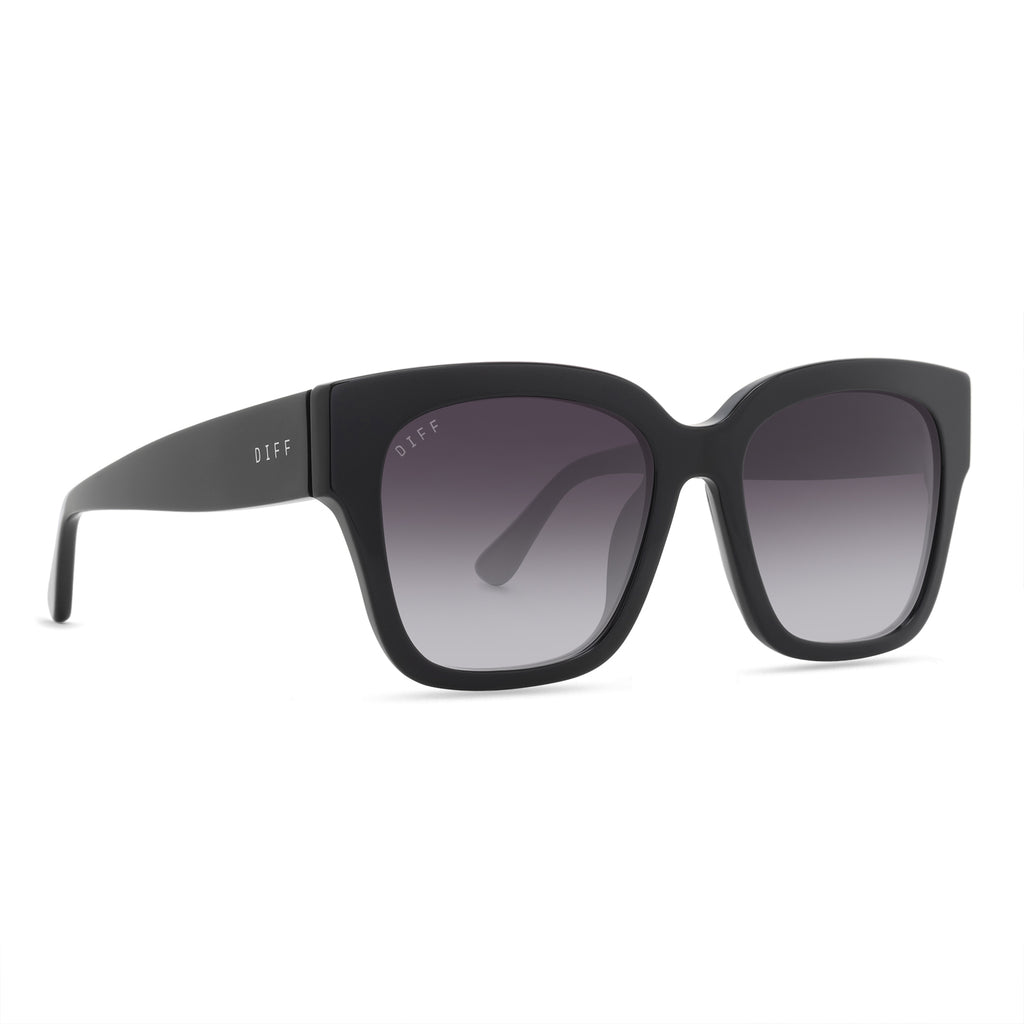 Bella II Square Sunglasses | Black & Grey Gradient Sharp | Diff Eyewear