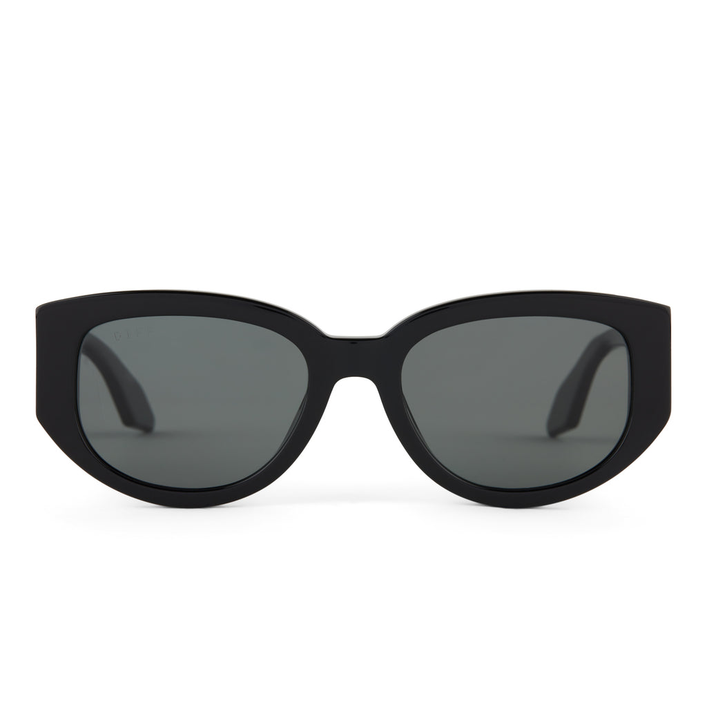 Drew Square Sunglasses | Black & Grey | DIFF Eyewear