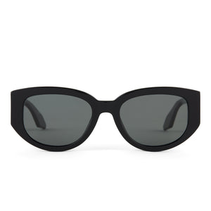 Chunky Monogram Cat-Eye Sunglasses, BLACK