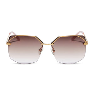 DIFF EYEWEAR Dash in Gold & Peach Mirror