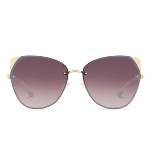 diff eyewear cora gold brown gradient sunglasses front view