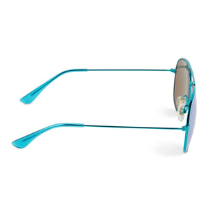 CRUZ XS - TURQUOISE METALLIC + TEAL MIRROR SUNGLASSES