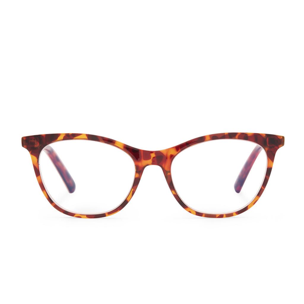 Darcy Cateye Glasses | Amber Tortoise & Blue Light | DIFF Eyewear