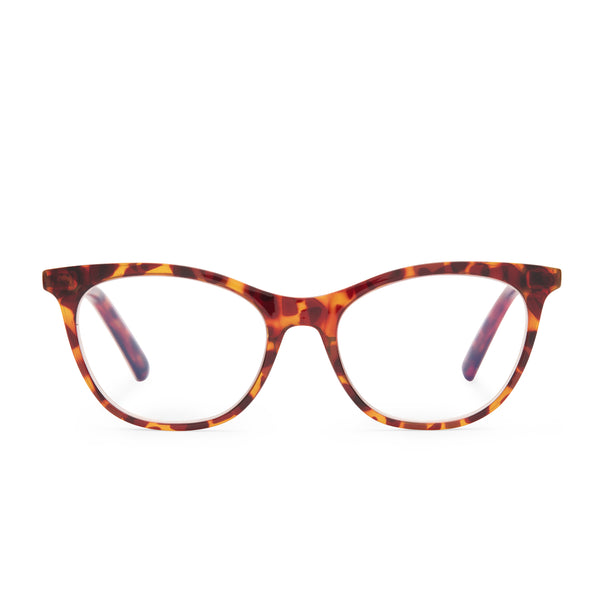darcy - amber tortoise + blue light technology glasses