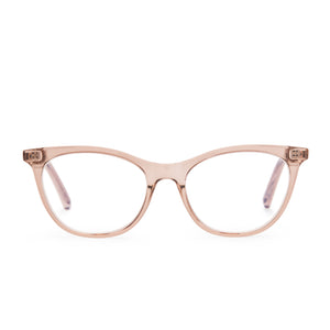 diff eyewear darcy cat eye glasses with vintage crystal frame and prescription lenses front view