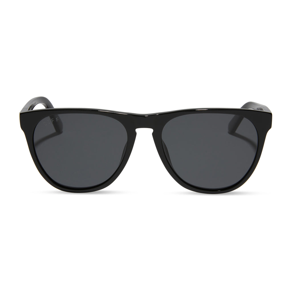 Darren Round Black Mens Sunglasses Round Acetate Sunglasses DIFF
