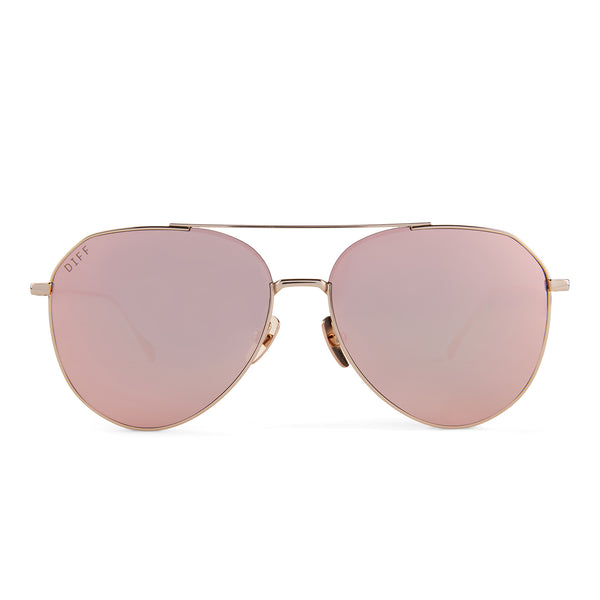 dash - gold + peach mirror sunglasses