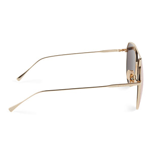 Dash Aviator Sunglasses | Gold & Peach Mirror | DIFF Eyewear display picture 1